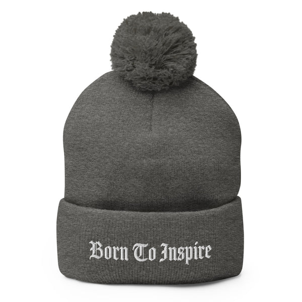 Born To Inspire Pom-Pom Beanie